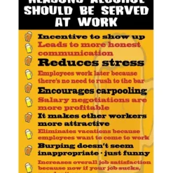 Egpull<Metal Tin Sign "Reasons Alcohol Should be at Work" Funny Office Man Cave #B-101 - Miniature Marvels: Airplane Models & Painted Dice