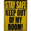 Egpull<Metal Tin Sign "STAY SAFE - Stay Out My Room!" Bedroom Office Wall Decor #C-101 - Miniature Marvels: Airplane Models & Painted Dice