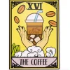 Egpull<Metal Tin Sign "Tarot Card Coffee Sign" Vintage Style Kitchen Wall Decor #D-101 - Miniature Marvels: Airplane Models & Painted Dice