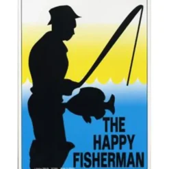 Egpull<Metal Tin Sign "THE HAPPY FISHERMAN" Funny Fish Blowjob Adult Wall Decor #C-101 - Miniature Marvels: Airplane Models & Painted Dice