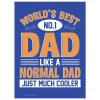 Egpull<Metal Tin Sign "World's Best Dad - Just Cooler" Home Wall Decor Father'sGift #H1 - Miniature Marvels: Airplane Models & Painted Dice