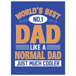 Egpull<Metal Tin Sign "World's Best Dad - Just Cooler" Home Wall Decor Father'sGift #H1 - Miniature Marvels: Airplane Models & Painted Dice