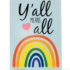 Egpull<Metal Tin Sign "Y'all Means all" Family Love Bedroom Office Wall Decor #D-101 - Miniature Marvels: Airplane Models & Painted Dice