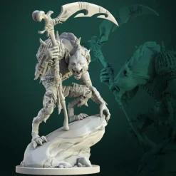 Miniature<Mezg Gnoll Commander 75mm - Miniature Marvels: Airplane Models & Painted Dice