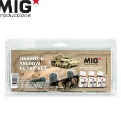 Paint<MIG Productions: Desert & Yellow Filter Set LTG AK-P264 - Miniature Marvels: Airplane Models & Painted Dice