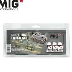 Paint<MIG Productions: Grey Tones Filter Set LTG AK-P266 - Miniature Marvels: Airplane Models & Painted Dice