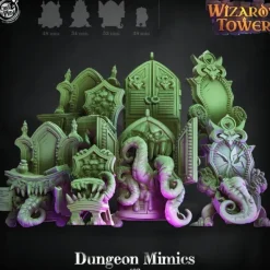 Miniature<Mimics - Miniature Marvels: Airplane Models & Painted Dice