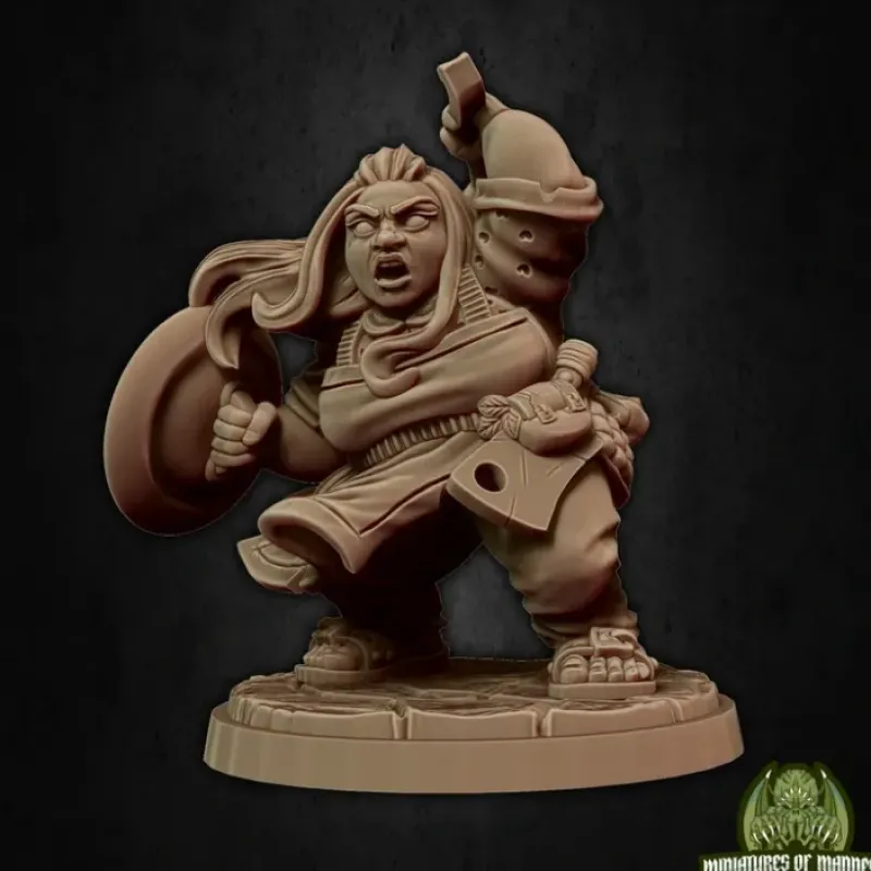 Miniature<Mimma The Melee Housewife - Miniature Marvels: Airplane Models & Painted Dice