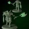 Miniature<Minotaur With Dual Axes - Miniature Marvels: Airplane Models & Painted Dice