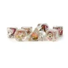 Dice<16mm Resin Poly Dice Set: Rose Dice MET 751 - Miniature Marvels: Airplane Models & Painted Dice