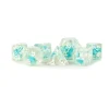 Dice<16mm Resin Poly Dice Set: Snowflake Dice MET 752 - Miniature Marvels: Airplane Models & Painted Dice