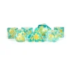 Dice<16mm Resin Poly Dice Set: Turtle Dice MET 742 - Miniature Marvels: Airplane Models & Painted Dice