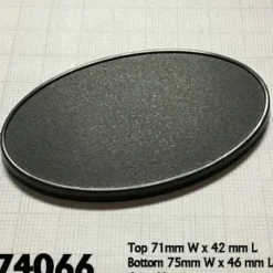 Shop All*75mm X 46mm Oval Gaming Base (10) RPR 74066 - Miniature Marvels: Airplane Models & Painted Dice