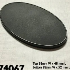 Shop All*90mm X 52mm Oval Gaming Base (10) RPR 74067 - Miniature Marvels: Airplane Models & Painted Dice