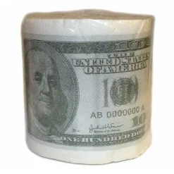Egpull<Money Toilet Paper Roll 100 Dollar Bill Tissue TP Benjamin Funny Gag Bath Joke $ - Miniature Marvels: Airplane Models & Painted Dice