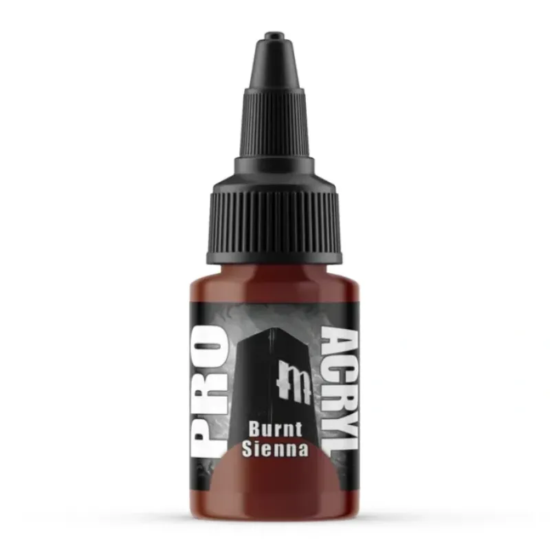 Paint<Monument Hobbies Pro Acryl Standard Burnt Sienna 22ml - Miniature Marvels: Airplane Models & Painted Dice