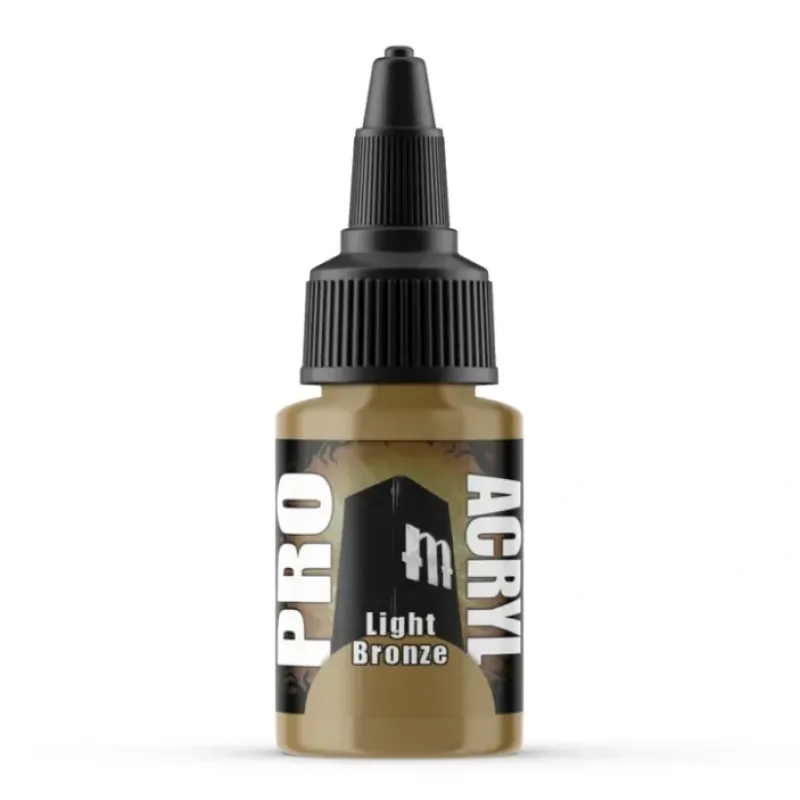 Paint<Monument Hobbies Pro Acryl Standard Light Bronze 22ml - Miniature Marvels: Airplane Models & Painted Dice