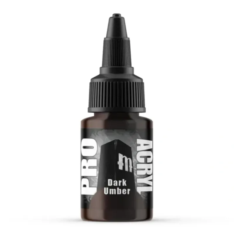 Paint<Monument Hobbies Pro Acryl Standard Dark Umber 22ml - Miniature Marvels: Airplane Models & Painted Dice