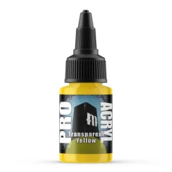 Paint<Monument Hobbies Pro Acryl Standard Transparent Yellow 22ml - Miniature Marvels: Airplane Models & Painted Dice