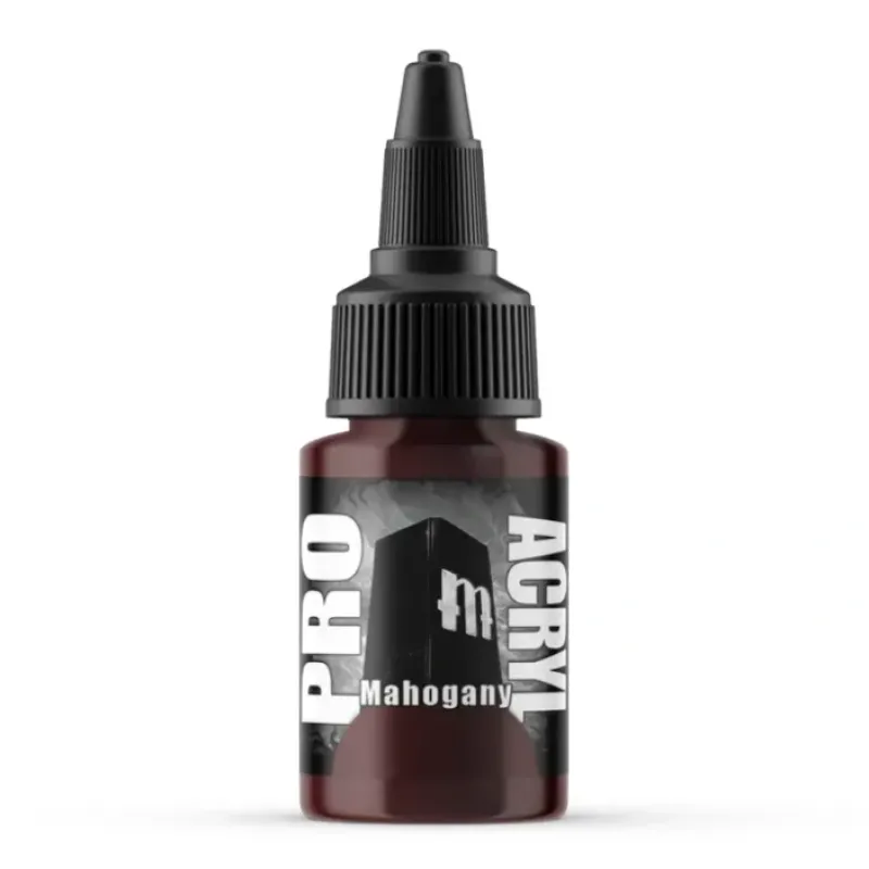 Paint<Monument Hobbies Pro Acryl Standard Mahogany 22ml - Miniature Marvels: Airplane Models & Painted Dice