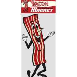 Egpull<Mr. Bacon Jumbo Fridge Car Magnet - HIGH QUALITY - Archie McPhee - Miniature Marvels: Airplane Models & Painted Dice
