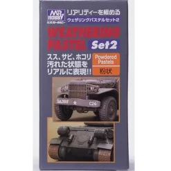 Paint<Mr. Weathering Pastel - Set 2 LTG MRHOB-PP102 - Miniature Marvels: Airplane Models & Painted Dice
