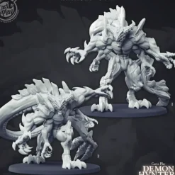 Miniature<Multi Armed Demon - Miniature Marvels: Airplane Models & Painted Dice