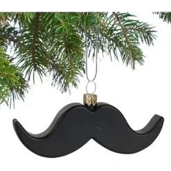 Egpull<MUSTACHE ORNAMENT - Christmas Tree Hanging Funny Decoration - Archie McPhee - Miniature Marvels: Airplane Models & Painted Dice