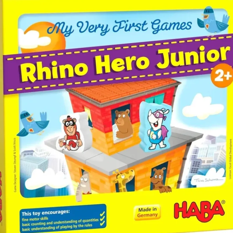 Board Game<My Very First Games: Rhino Hero Junior HAB 306193 - Miniature Marvels: Airplane Models & Painted Dice
