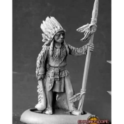 Miniature<Native American Chieftain: Chronoscope RPR 50113 - Miniature Marvels: Airplane Models & Painted Dice