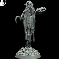 Miniature<Necromancer Preparing - Miniature Marvels: Airplane Models & Painted Dice