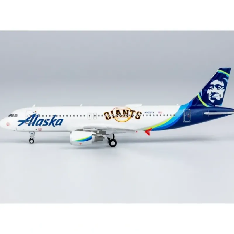 Airplane Model*NG 15015 1:400 Alaska Airlines Airbus A320-200 N855VA "San Francisco Giants" - Miniature Marvels: Airplane Models & Painted Dice