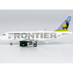 Airplane Model*NG 48010 1:400 Frontier Airlines Airbus A318-100 N802FR (Montana the Elk) - Miniature Marvels: Airplane Models & Painted Dice