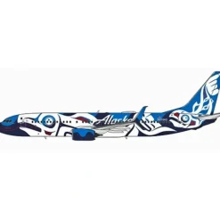 Airplane Model*NG Models 08001 1:200 Alaska Airlines Boeing 737-800 N559AS "Salmon People" - Miniature Marvels: Airplane Models & Painted Dice