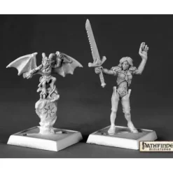 Miniature<Nualia and Erylium: Pathfinder RPR 60012 - Miniature Marvels: Airplane Models & Painted Dice