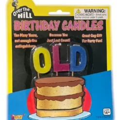 Egpull<OLD - Over The Hill Birthday Candle Cake Topper - Gag Prank Joke Retirement - Miniature Marvels: Airplane Models & Painted Dice