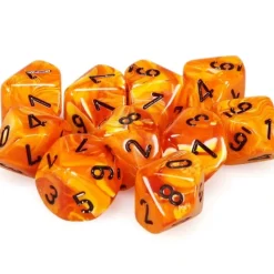 Dice<Orange / Black: Vortex d10 Dice Set (10's) CHX 27233 - Miniature Marvels: Airplane Models & Painted Dice