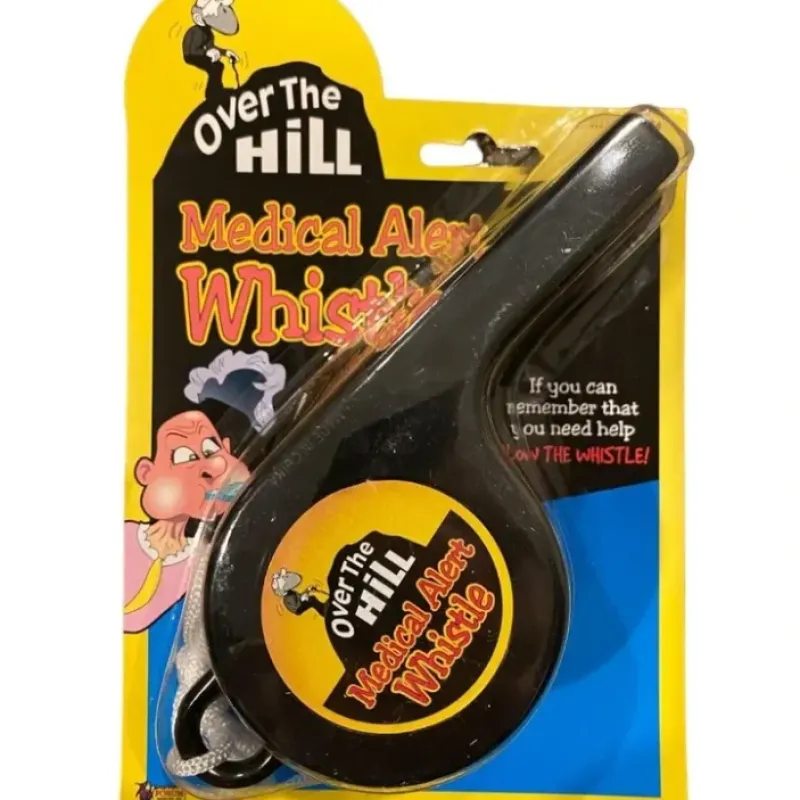 Egpull<Over the Hill Medical Alert Giant Whistle - Funny Birthday Joke Gag Gift - Miniature Marvels: Airplane Models & Painted Dice