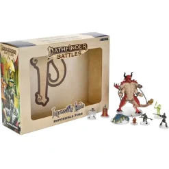 Miniature<Pathfinder Battles: Impossible Lands - Impossible Foes Boxed Set WZK 97538 - Miniature Marvels: Airplane Models & Painted Dice