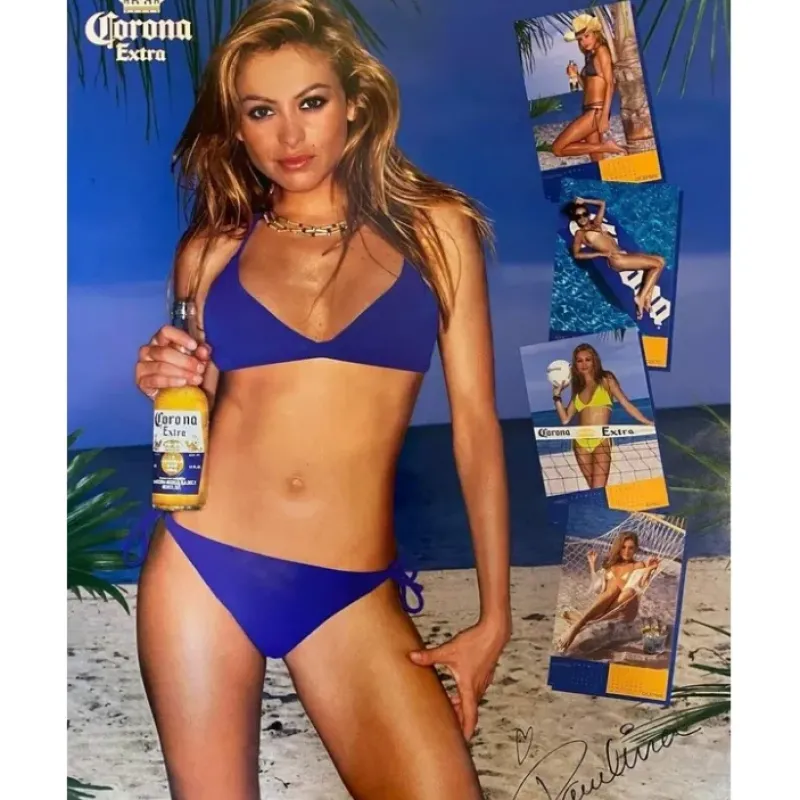 Egpull<PAULINA RUBIO Sexy Corona Extra Poster 24 X 18 Beer Model Poster! 2001 Vintage - Miniature Marvels: Airplane Models & Painted Dice