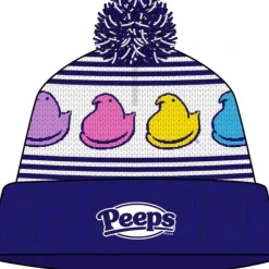 Egpull<PEEPS Marshmallow Candy Pom Pom Beanie Hat - Retro Trendy Skater Winter Soft Cap - Miniature Marvels: Airplane Models & Painted Dice