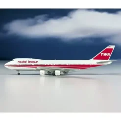 Airplane Model*Phoenix 04568 1:400 TWA Boeing 747-100 N53110 - Miniature Marvels: Airplane Models & Painted Dice