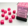 Dice<Pink / White: Opaque 36d6 12mm Dice Block CHX 25844 - Miniature Marvels: Airplane Models & Painted Dice