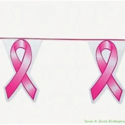 Egpull<Pink Ribbon Breast Cancer Awareness Flags ~ Pennant Banner (100 FEET LONG ) - Miniature Marvels: Airplane Models & Painted Dice