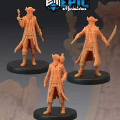 Miniature<Pirate Captain - Miniature Marvels: Airplane Models & Painted Dice