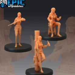 Miniature<Pirate Gunner - Miniature Marvels: Airplane Models & Painted Dice