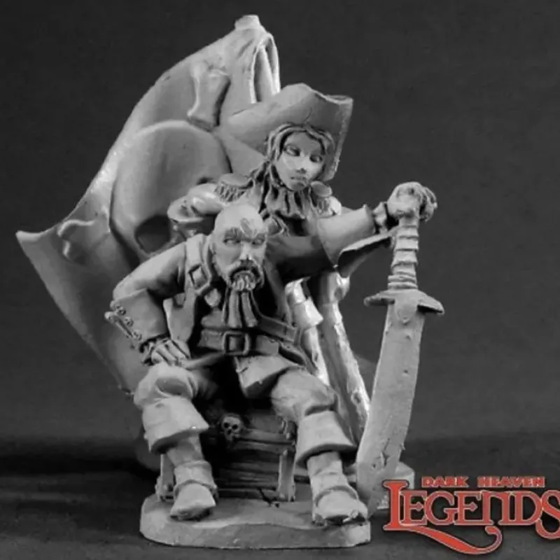 Miniature<Pirate King and Queen: Dark Heaven Legends RPR 03353 - Miniature Marvels: Airplane Models & Painted Dice
