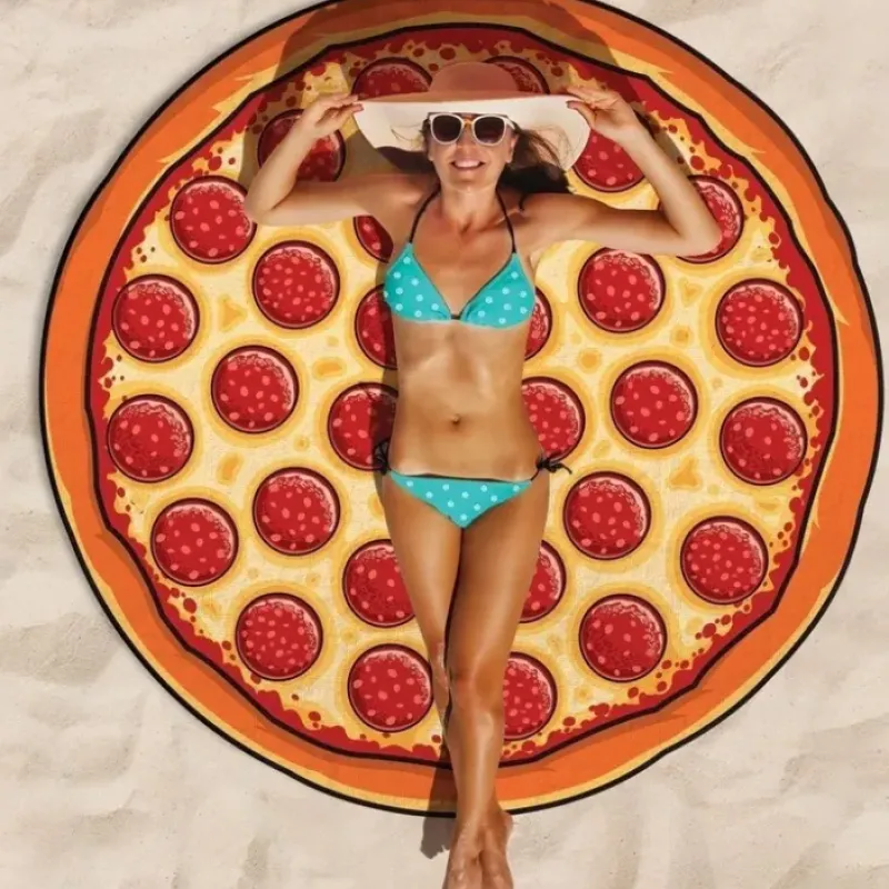 Egpull<Pizza Slice - Jumbo Beach Pool Home Shower Towel Blanket ~ BigMouth Inc - Miniature Marvels: Airplane Models & Painted Dice