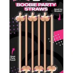 Egpull<6pk Boobie Shaped Party Drinking Straws - Boobs Breast Adult Novelty Gag Joke - Miniature Marvels: Airplane Models & Painted Dice