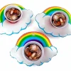 Egpull<3-pk HAPPY RAINBOW Beverage Boat Inflatable Cup Drink Pool Float Gay Pride LGBT - Miniature Marvels: Airplane Models & Painted Dice